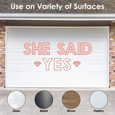 Big Dot Of Happiness Bride Squad - Peel And Stick Rose Gold Bridal Shower Or Bachelorette Party Large Banner Wall Decals - She Said Yes 4 Big Dot Of Happiness Bride Squad - Peel And Stick Rose Gold Bridal Shower Or Bachelorette Party Large Banner Wall Decals - She Said Yes - Image 2