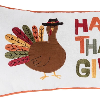 C&F Home 12" X 24" Happy Thanksgiving Turkey Embroidered Fall Throw Pillow 4 C&F Home 12" X 24" Happy Thanksgiving Turkey Embroidered Fall Throw Pillow - Image 2