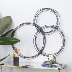 Metal Plate Overlapping Ring Wall Decor - CosmoLiving By Cosmopolitan -Home Shop GUEST 00e22674 bea2 45ec bc11 44126051a918