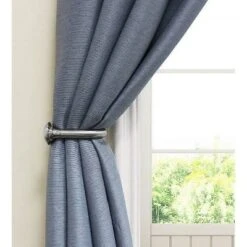 Lumi Home Furnishings 4pk 5/8" Window Curtain Holdbacks - Brushed Nickel