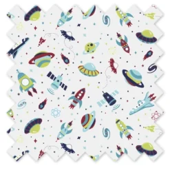 Bacati - Space Multicolor Boys Cotton Window Valance -Home Shop GUEST 0264a491 11ef 41c4 8db0 7d9d0726612c