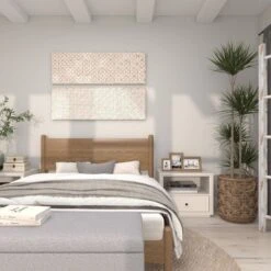 Set Of 2 Wooden Geometric Intricately Carved Wall Decors White - Olivia & May -Home Shop GUEST 0391a60d 814c 4dd1 953a 58a886d6667b