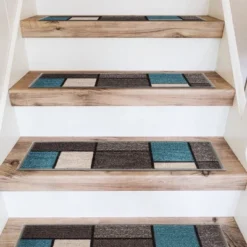 World Rug Gallery Contemporary Modern Boxes Non-Slip Stair Treads 14 World Rug Gallery Contemporary Modern Boxes Non-Slip Stair Treads -Home Shop GUEST 05e50781 0039 4b28 95c7 c59161ccc3ad