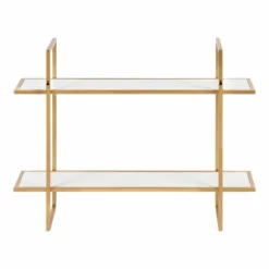 30" X 24" Leigh Wood And Metal Wall Shelf White - Kate & Laurel All Things Decor -Home Shop GUEST 0646c427 44fa 41f8 b25e 02c2486cd441