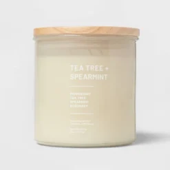 Glass Jar Tea Tree And Spearmint Candle Beige - Threshold™ -Home Shop GUEST 08840a6f eb81 4eba bdb2 82fa19c57c5b