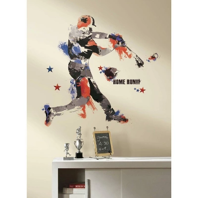 Baseball Champion Giant Peel And Stick Wall Decal - RoomMates 3 Baseball Champion Giant Peel And Stick Wall Decal - RoomMates