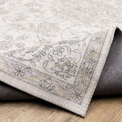 Marcel Vintage Traditional Medallion Area Rug Beige/Gold - Captiv8e Designs 10 Marcel Vintage Traditional Medallion Area Rug Beige/Gold - Captiv8e Designs - Image 8