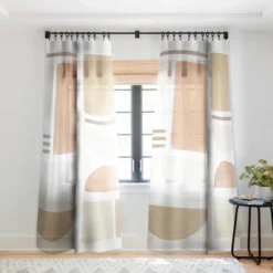 BohomadicStudio Geometric Shapes In Creme And Soft Pink Single Panel Sheer Window Curtain - Society 6 -Home Shop GUEST 0ae43ea3 8904 4acd adc2 b55fee7ed563
