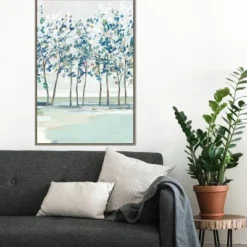 22" X 33" Blue Tree Ridge I By Isabelle Z Framed Canvas Wall Art Gray Wash - Amanti Art -Home Shop GUEST 0d7186de 5baf 46a9 9890 00ca70b078bb