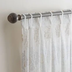Velero Pinch Pleat Embroidered Room Darkening Curtain Panel White - Waverly -Home Shop GUEST 0d800ba6 53cb 4457 9d37 5af6189ea030
