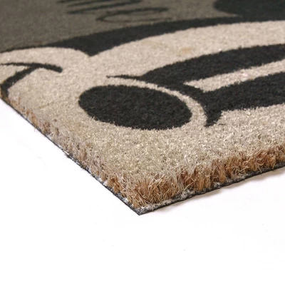 Mickey Mouse 2pk Coir Door Mats Gray 4 Mickey Mouse 2pk Coir Door Mats Gray - Image 2
