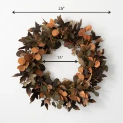 Sullivans Eucalyptus Artificial Wreath 26"H Brown -Home Shop GUEST 0f86bb0f cecd 45b8 bb5d d06e2ab1173c