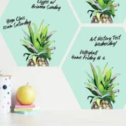 Pineapple Crown Dry Erase Hexagon Peel And Stick Wall Decal Green - RoomMates -Home Shop GUEST 106b8606 570d 4c12 b592 17050ccf800f