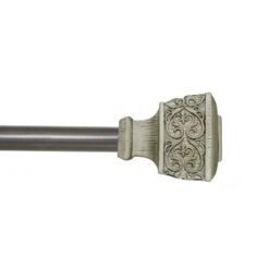 Kenney Fast Fit Easy Install Lillian 5/8" Decorative Window Curtain Rod, Beachwood -Home Shop GUEST 12905efe cef0 48b1 83c4 0a1827f59cf8