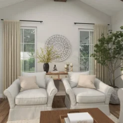 Wood Floral Handmade Intricately Carved Wall Decor With Mandala Design White - Olivia & May -Home Shop GUEST 19f8007d 68b2 41a4 9dd2 8d2660da7fa6