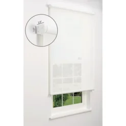 Linen Avenue Cordless 1% Solar Screen Standard Roller Shade, White, Fawn, And Sand