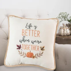 C&F Home 10" X 10" Life Is Better When We're Together Harvest Embroidered Fall Throw Pillow -Home Shop GUEST 1c20732e 789e 4ea0 bb14 4b1886907116