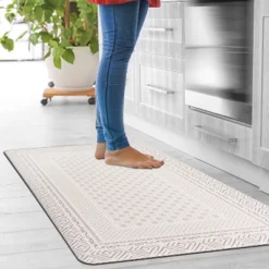 World Rug Gallery Bordered Bohemian Anti-Fatigue Standing Mat -Home Shop GUEST 1d168bd6 b946 44a3 81a4 a568c2ba571e