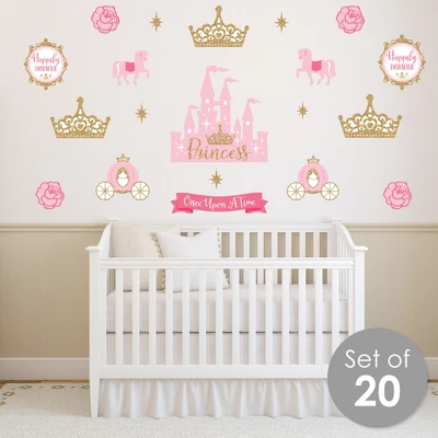 Big Dot Of Happiness Little Princess Crown - Peel And Stick Nursery And Kids Room Vinyl Wall Art Stickers - Wall Decals - Set Of 20 3 Big Dot Of Happiness Little Princess Crown - Peel And Stick Nursery And Kids Room Vinyl Wall Art Stickers - Wall Decals - Set Of 20