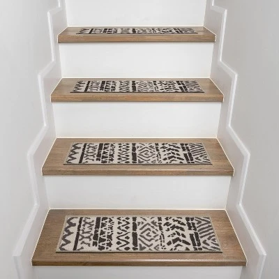 World Rug Gallery Bohemian Design Geometric Non-Slip Stair Treads 9 World Rug Gallery Bohemian Design Geometric Non-Slip Stair Treads - Image 7