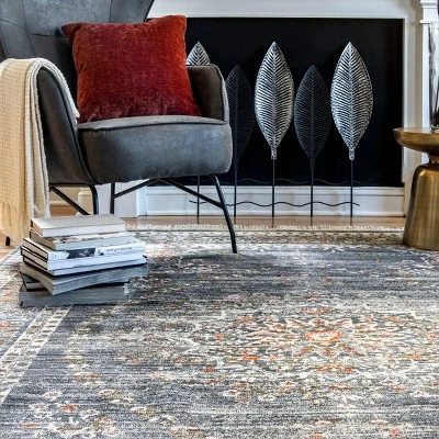 NuLOOM Penny Vintage Floral Medallion Area Rug 9 NuLOOM Penny Vintage Floral Medallion Area Rug - Image 7