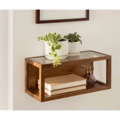 18" X 8" Wessler Decorative Wood Box Shelf Rustic Brown - Kate & Laurel All Things Decor 14 18" X 8" Wessler Decorative Wood Box Shelf Rustic Brown - Kate & Laurel All Things Decor -Home Shop GUEST 297b0aaf 440c 41d8 ba6f e98360f1133c