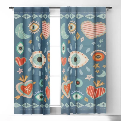 Carey Copeland Written In The Stars Milagros 84" X 50" Single Panel Blackout Window Curtain - Deny Designs 3 Carey Copeland Written In The Stars Milagros 84" X 50" Single Panel Blackout Window Curtain - Deny Designs