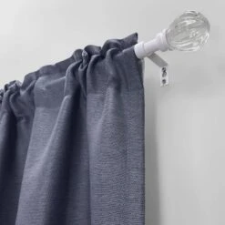 Decorative Drapery Single Rod Set With Acrylic Pumpkin Finials White - Lumi Home Furnishings -Home Shop GUEST 2b66218d b4d0 4f1c 9770 658c0eeb1ff8