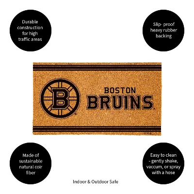 Evergreen Boston Bruins Logo Turf Mat, Brown- 28 X 16 Inches Indoor Outdoor Doormat 5 Evergreen Boston Bruins Logo Turf Mat, Brown- 28 X 16 Inches Indoor Outdoor Doormat - Image 3