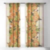 Sewzinski Retro Orange Flowers Single Panel Sheer Window Curtain - Society6 -Home Shop GUEST 2d60d817 a9a8 4f9c b3ba b78944455572