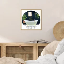 16" X 16" Homebody Collection C Bath By Victoria Borges Framed Canvas Wall Art Gold - Amanti Art -Home Shop GUEST 2effaffe 28ce 4805 8717 48e6e4b478a1