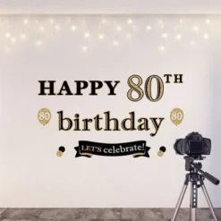 Big Dot Of Happiness Adult 80th Birthday - Gold - Peel And Stick Birthday Party Decoration - Wall Decals Backdrop -Home Shop GUEST 2f513714 3b88 4014 9856 b8ff2bfde844