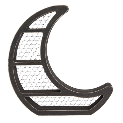 Farmlyn Creek Small Wooden Crescent Moon Wall Shelf For Crystals & Essential Oils, Rustic Home Wall Decor For Nursery, Black, 10.7 X 11.2 X 2 In 8 Farmlyn Creek Small Wooden Crescent Moon Wall Shelf For Crystals & Essential Oils, Rustic Home Wall Decor For Nursery, Black, 10.7 X 11.2 X 2 In - Image 6