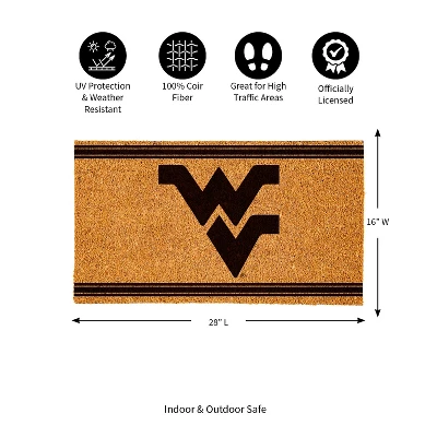 Evergreen West Virginia University Logo Turf Mat, Brown- 28 X 16 Inches Indoor Outdoor Doormat 4 Evergreen West Virginia University Logo Turf Mat, Brown- 28 X 16 Inches Indoor Outdoor Doormat - Image 2