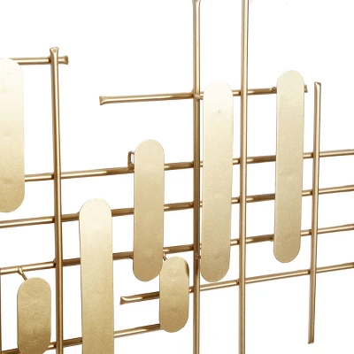 Metal Geometric Narrow Stripes Wall Decor Gold - CosmoLiving By Cosmopolitan 5 Metal Geometric Narrow Stripes Wall Decor Gold - CosmoLiving By Cosmopolitan - Image 3