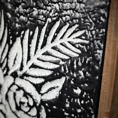 Sullivans Hammered Metal Floral Art 24.75"H Black 3 Sullivans Hammered Metal Floral Art 24.75"H Black