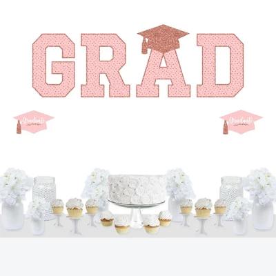 Big Dot Of Happiness Rose Gold Graduation Party Decor - Vinyl Wall Decals - Grad 8 Big Dot Of Happiness Rose Gold Graduation Party Decor - Vinyl Wall Decals - Grad - Image 6