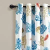 Set Of 2 (84"x52") Coastal Reef Feather Light Filtering Grommet Window Curtain Panels Blue - Lush Décor