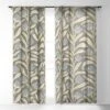 Alisa Galitsyna Bellflower Pattern Cream Olive Single Panel Sheer Window Curtain - Deny Designs -Home Shop GUEST 384ec81d b647 477f b80d f1e4255ecee8