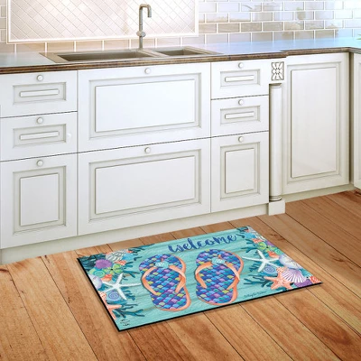 Briarwood Lane Enjoy Life Flip Flops Summer Doormat Nautical Indoor Outdoor 30" X 18" 5 Briarwood Lane Enjoy Life Flip Flops Summer Doormat Nautical Indoor Outdoor 30" X 18" - Image 3