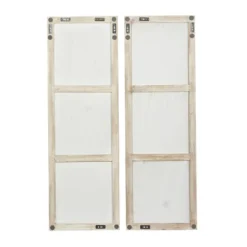 Set Of 2 Wooden Geometric Intricately Carved Wall Decors White - Olivia & May -Home Shop GUEST 3987c3f6 a6c3 4b2a 8420 89a2fdf2ba03