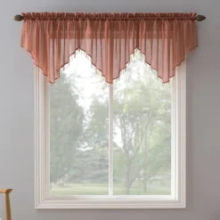 24"x51" Erica Crushed Sheer Voile Ascot Valance - No. 918 -Home Shop GUEST 3afbbcde 2bef 4501 8121 11cf080490d0