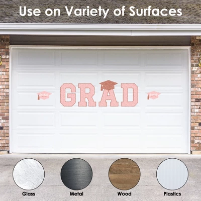 Big Dot Of Happiness Rose Gold Graduation Party Decor - Vinyl Wall Decals - Grad 4 Big Dot Of Happiness Rose Gold Graduation Party Decor - Vinyl Wall Decals - Grad - Image 2