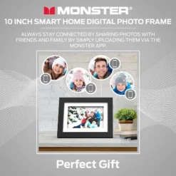 Monster Smart Home 16 GB Digital Photo Frame, High Definition 1280p Smart Picture Frame-8 Inch -Home Shop GUEST 3e346917 114a 4594 a040 b2f344d8993a
