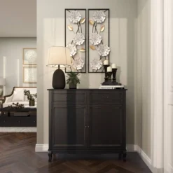 Set Of 2 Metal Floral Wall Decors With Black Frame White - Olivia & May 30 Set Of 2 Metal Floral Wall Decors With Black Frame White - Olivia & May -Home Shop GUEST 3fda7dc8 620f 4ee8 8cd4 f7fd263c2881