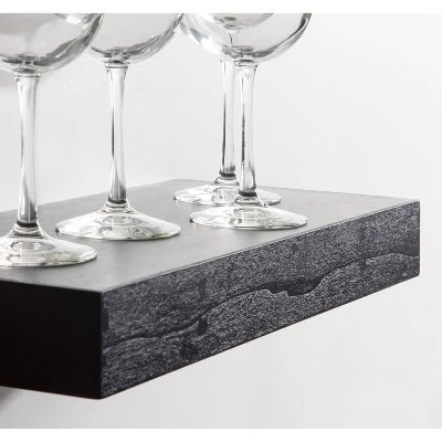 2pc 18" Havlock Wood Shelf Set Black - Kate & Laurel All Things Decor 9 2pc 18" Havlock Wood Shelf Set Black - Kate & Laurel All Things Decor - Image 7