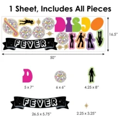 Big Dot Of Happiness 70’s Disco - Peel And Stick 1970s Disco Fever Party Decoration - Wall Decals Backdrop -Home Shop GUEST 406d1a5e 7b3e 4c6d a0d9 991a54dbaf50