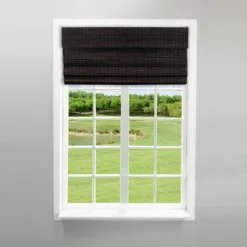 Radiance Newport 34-in Cordless Espresso Roman Shade