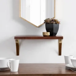 18" X 8" Bellingham Wood Decorative Wall Shelf Walnut Brown - Kate & Laurel All Things Decor -Home Shop GUEST 422ebd10 03cf 41e2 9d87 50c7057e68b5