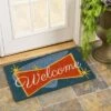 Evergreen Vintage Welcome Coir Mat